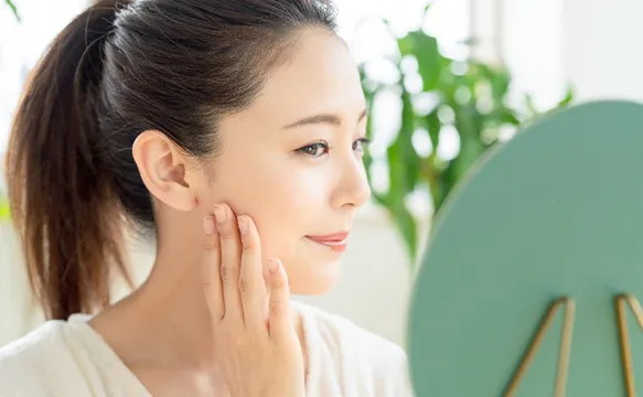 カートリッジの種類別でアプローチする場所が分かる肌断面のイラスト