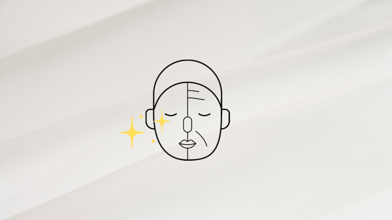 表情じわのイラスト