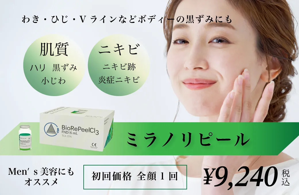 額ヒアルロン酸注入の金額を紹介するバナー写真