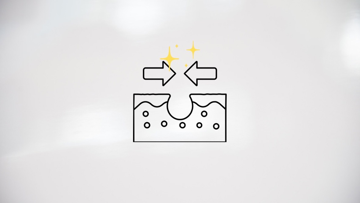 毛穴が引き締まるイラスト