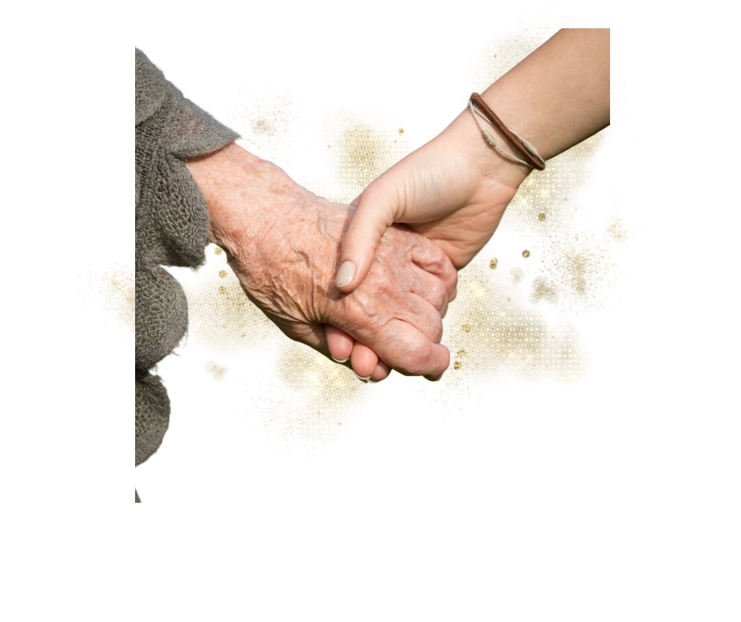 老婆の手を繋ぐ写真